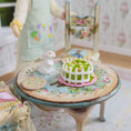 Load image into Gallery viewer, Spring Garden Easter Cake & Bunny Dollhouse Miniature Set