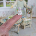 Load image into Gallery viewer, Spring Garden Easter Cake & Bunny Dollhouse Miniature Set