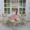 Load image into Gallery viewer, Pink Easter Dessert Tray Cake & Cookies Dollhouse Miniature Set