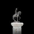 Load image into Gallery viewer, Miniature Bronze Equestrian Statue of Colleoni Renaissance Sculpture