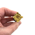 Load image into Gallery viewer, David Iriarte Gold Plated Bronze & Green Enameled Faux Marble Urn Vase A