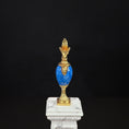 Load image into Gallery viewer, David Iriarte Gold Plated Bronze & Enameled Faux Lapis Lazuli Decorative Footed Ewer