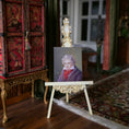 Load image into Gallery viewer, Antique Beethoven Hand Painted Portrait Miniature on Ivory Wafer 1:12 Scale