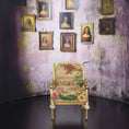 Load image into Gallery viewer, June Clinkscales Petit Point Gilt Armchair Dollhouse Miniature