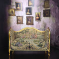 Load image into Gallery viewer, June Clinkscales Victorian Tapestry Settee Dollhouse Miniature