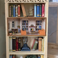 Load image into Gallery viewer, Japanese Artisan Miniature Bookcase with a Tiny Room Inside 1:12 OOAK