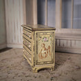 Load image into Gallery viewer, French Hand Painted Miniature Chest with Tassels Renee Isabelle 1:12
