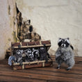 Load image into Gallery viewer, OOAK Miniature Raccoon Family Suitcase Vignette Artisan Made