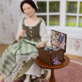 Load image into Gallery viewer, OOAK Miniature Sewing Box With Notions Artisan Dollhouse Accessory