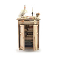 Load image into Gallery viewer, Janny Warnaar OOAK Miniature Cabinet Lace Sewing Vignette 1:12 Scale