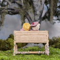 Load image into Gallery viewer, Le Coffre d’Emilie OOAK Teddy Bears on Park Bench Miniature Vignette