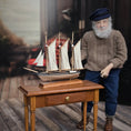 Load image into Gallery viewer, Ron Stetkewicz IGMA Artisan OOAK Hand-Carved Sailing Ship #9 RARE