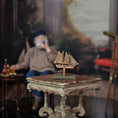 Load image into Gallery viewer, Pat Boorum Sculpted Metal Ship Miniature with Verdigris Patina