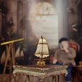 Load image into Gallery viewer, Tony Posada Hand-Sculpted Clay Galleon Miniature Maritime Ship, 1982