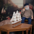 Load image into Gallery viewer, Unsigned Artisan "Comet" Clipper Ship Miniature Display Model