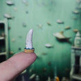 Load image into Gallery viewer, Miniature Scrimshaw Style Faux Nautical Tusk by M. Stockton Palm Tree