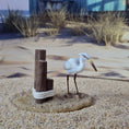 Load image into Gallery viewer, Miniature Coastal Heron Shoreline Vignette with Dock Pilings OOAK