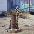 Load image into Gallery viewer, Miniature Rustic Dock Pilings Coastal Beach Vignette OOAK