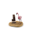 Load image into Gallery viewer, Miniature 1:12 Tropical Pink Flamingo Coastal Dock Vignette OOAK