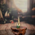 Load image into Gallery viewer, Green Miniature Vintage Model Antique Style Sailing Ship with Fabric Sails