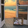 Load image into Gallery viewer, OOAK Miniature Beachcomber Shell Crate with Natural Micro Seashells