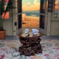 Load image into Gallery viewer, Sharon Stockton Faux Scrimshaw Eagle Tooth Display Pair
