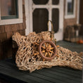 Load image into Gallery viewer, Miniature Fisherman’s Net & Captain’s Wheel Nautical Display Pairing