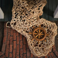 Load image into Gallery viewer, Miniature Fisherman’s Net & Captain’s Wheel Nautical Display Pairing