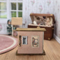 Load image into Gallery viewer, Signed OOAK Toy Doll's House With Miniature Doll & Her Belongings for Dollhouse Child