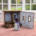 Load image into Gallery viewer, Signed OOAK Toy Doll's House With Miniature Doll & Her Belongings for Dollhouse Child