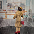 Load image into Gallery viewer, Alicia Volta OOAK Chic Leopard Coat Surprised Excited Shopper Lady Doll