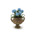 Load image into Gallery viewer, Cea's Garden Potted Blue Hyacinths in Weathered Patina Garden Urn