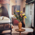 Load image into Gallery viewer, OOAK Autumn Chrysanthemum Arrangement in Oaxaca Turned Wood Vase
