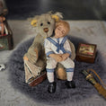 Load image into Gallery viewer, Darla Knox Sleeping Edwardian Sailor Little Boy Dollhouse Doll 1995 Clay OOAK