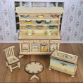 Load image into Gallery viewer, Hand-Painted Teddy Bear Nursery Hutch & Furniture Suite, Playful Dishes