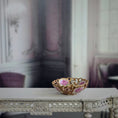 Load image into Gallery viewer, Marsha Hadrick Gold Gilt Reticulated Pink Rose Porcelain Bowl RARE