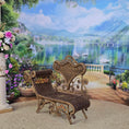 Load image into Gallery viewer, Sandra Knight Victorian Wicker Meridienne Garden Chaise Lounge Daybed