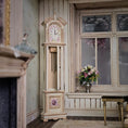 Load image into Gallery viewer, Hand-Painted Country Rose Grandfather Clock Dollhouse Miniature