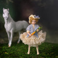 Load image into Gallery viewer, Victorian Little Girl in Periwinkle Lace Dollhouse Doll