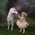 Load image into Gallery viewer, Victorian Little Girl in Periwinkle Lace Dollhouse Doll