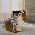 Load image into Gallery viewer, Pat Boldt OOAK Overflowing Burlwood Antique Toy Trunk Vignette Baby Dolls