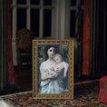 Load image into Gallery viewer, Ray Dicken The Younger Brother Bouguereau Framed Miniature Oil Painting
