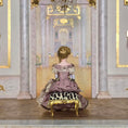 Load image into Gallery viewer, Galia Bazylko Seated Victorian Lady Dollhouse Doll Rose Silk Gown