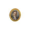 Load image into Gallery viewer, Antique 1880s Painted Gentleman Portrait in Gilt Oval Table Frame