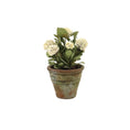 Load image into Gallery viewer, Handmade White Hydrangea in Aged Mossy Clay Pot 1:12