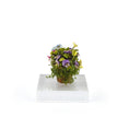 Load image into Gallery viewer, Autumn Colorful Clay Pansies in Pot with Trailing Moss Miniature Dollhouse