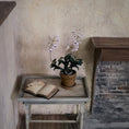 Load image into Gallery viewer, Pink & White Dendrobium Kingianum Orchid in Terracotta Pot Miniature Dollhouse
