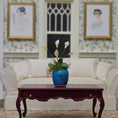 Load image into Gallery viewer, White Calla Lilies in Signed Artisan Blue Pot Miniature Dollhouse