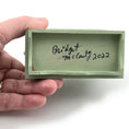 Load image into Gallery viewer, Bridget McCarty Sage Green Beatrix Potter Storage Bench & Bunny Vignette