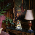 Load image into Gallery viewer, Tricia Street Staffordshire Lion & Tiger Bocage Porcelain Sculpture